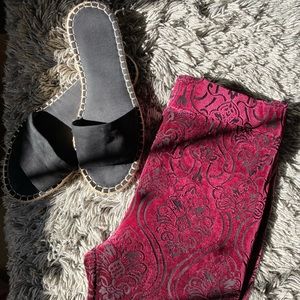 Forever 21: Suede Burgundy Flare Leg Pants